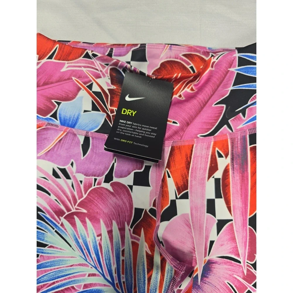 Nike Women's One Dri-FIT Cropped Printed Leggings Fuchsia Size XS CD9729-686 New